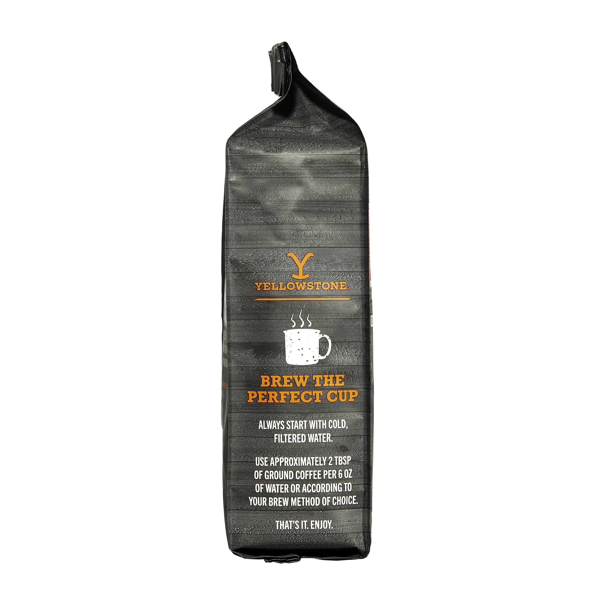 Yellowstone Maple Bourbon Medium Roast 100% Arabica Ground Coffee - 12 oz Bag | Premium Flavored Coffee for Home Brewing, Office & Camping | Rich Aroma & Smooth Taste