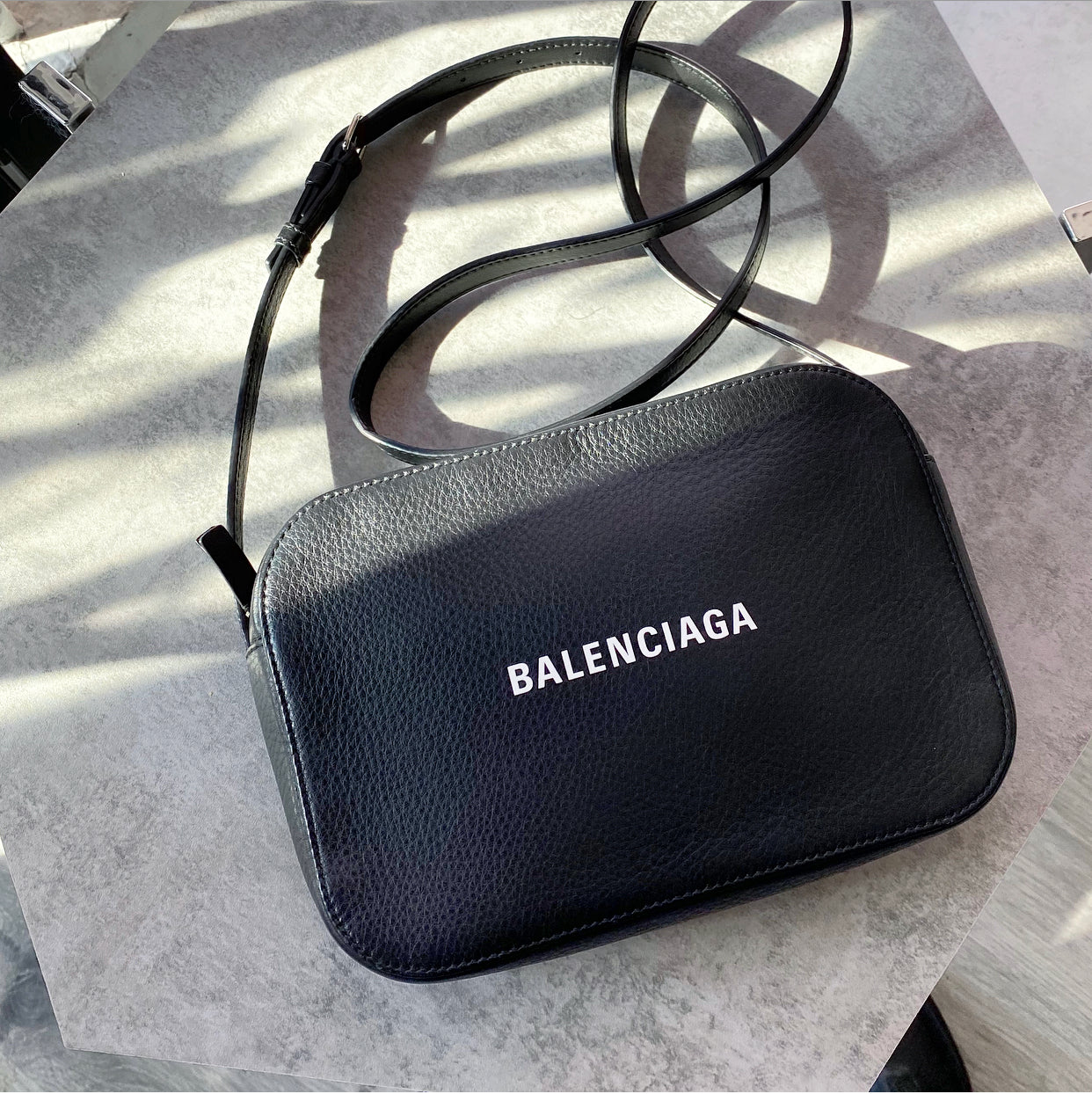 Balenciaga Everyday Logo Camera Crossbody Bag for Women | Stylish Designer Shoulder Bag | Perfect for Travel, Shopping & Daily Use