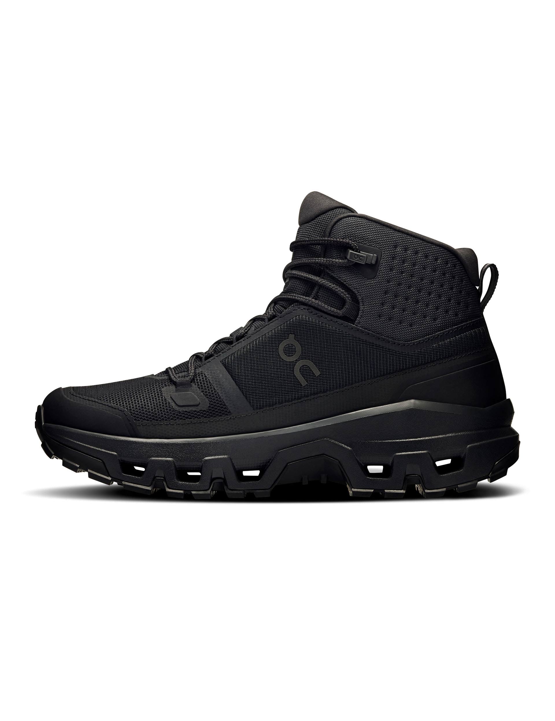Cloudrock Mid WP Waterproof Hiking Boots for Men - Black | All-Terrain Outdoor Adventure & Winter Snow Trekking Shoes