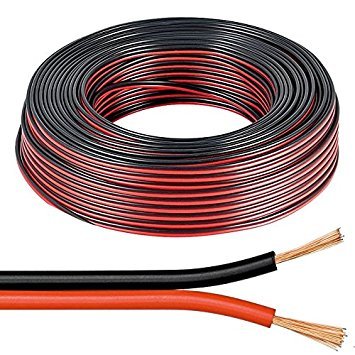 Electrosmart 5m Red/Black 2 x 0.50mm Speaker Wire - High Quality Audio Cable for Car Stereo, Home Theater & HiFi Systems - Perfect for Surround Sound, Subwoofers & Speaker Installations
