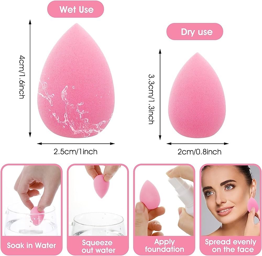Premium Makeup Sponge Set with Egg Case - Soft Beauty Blender for Liquid Foundation, Cream & Powder - Latex Free Wet & Dry Cosmetic Applicator - Perfect for Professional Makeup & Everyday Beauty Routine