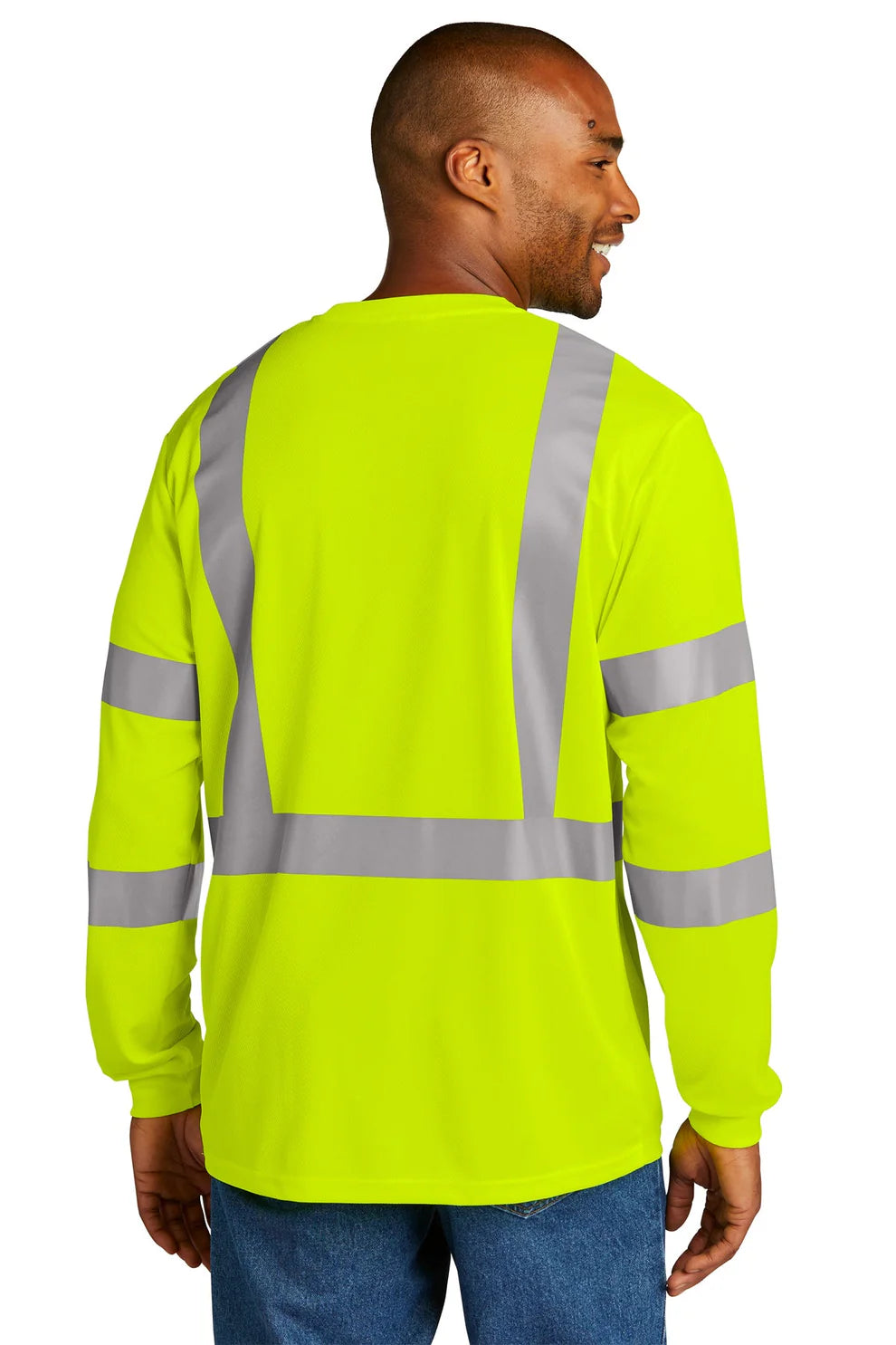 CornerStone ANSI 107 Class 3 High-Visibility Mesh Long Sleeve Safety Shirt - Safety Yellow for Construction & Utility Work | Northern Lights Locating & Inspection