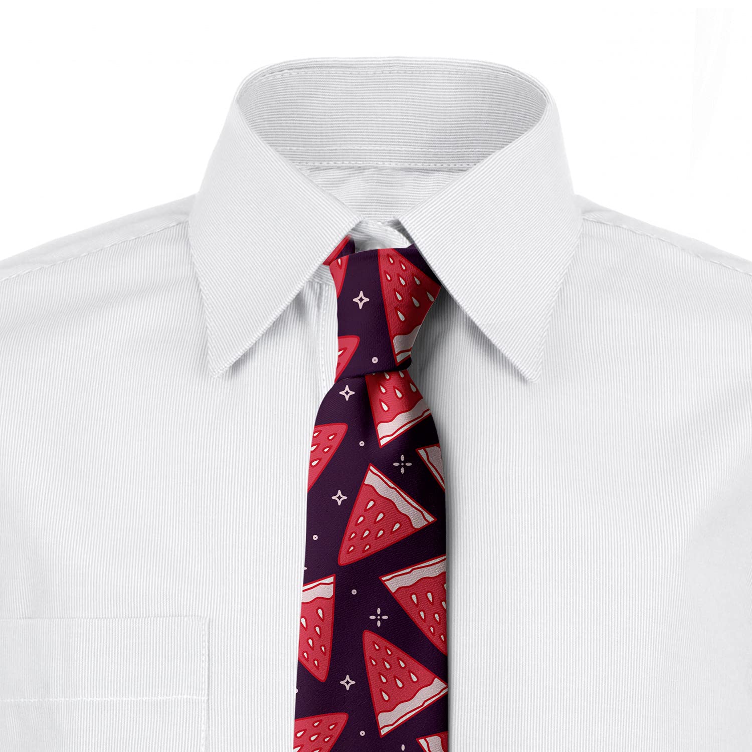 Ambesonne Watermelon Print Necktie - 3.7
