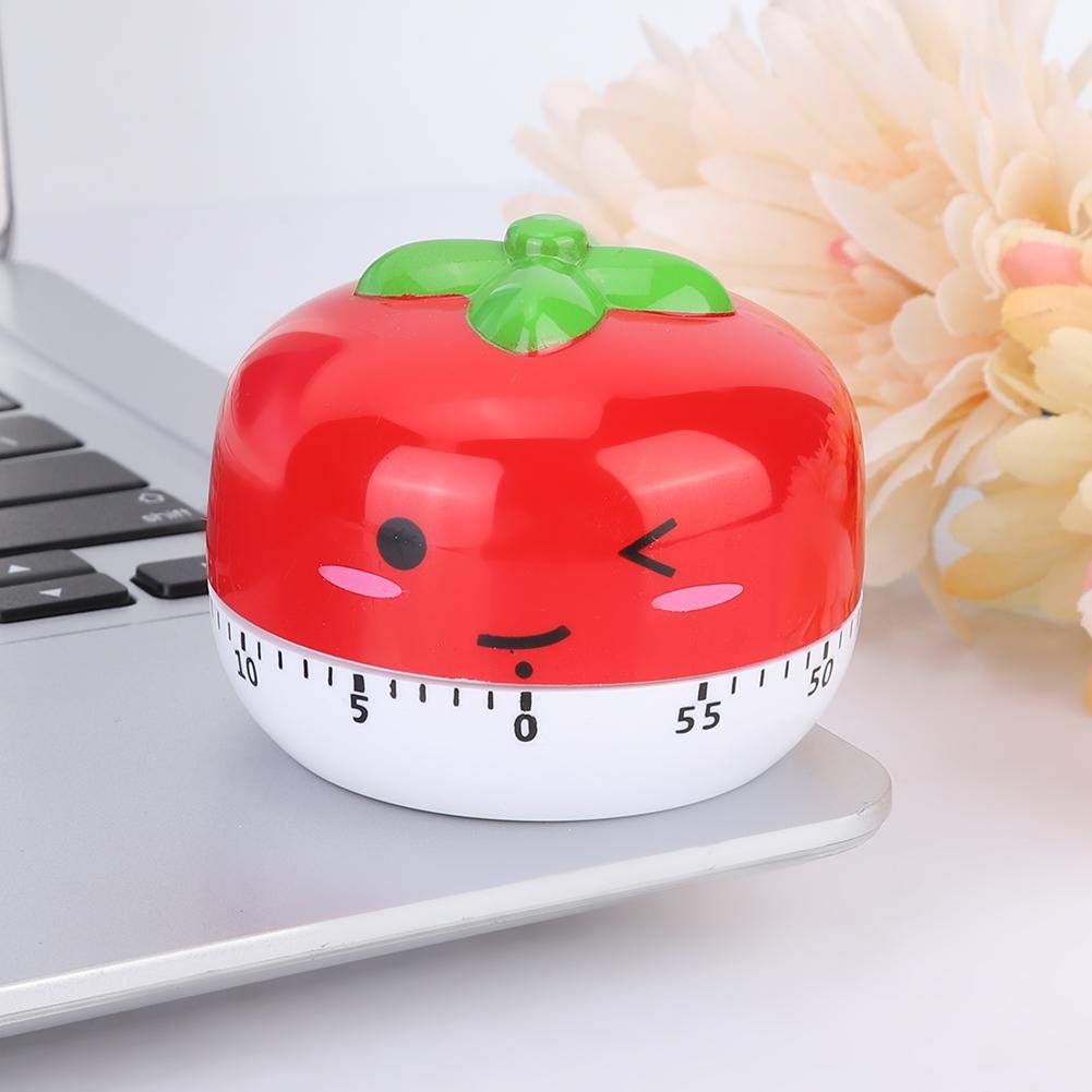 **Fdit Cute Cartoon Mechanical Kitchen Timer - Red Alarm Clock for Cooking, Baking & Study - Perfect for Home, Office & Classroom Use**
