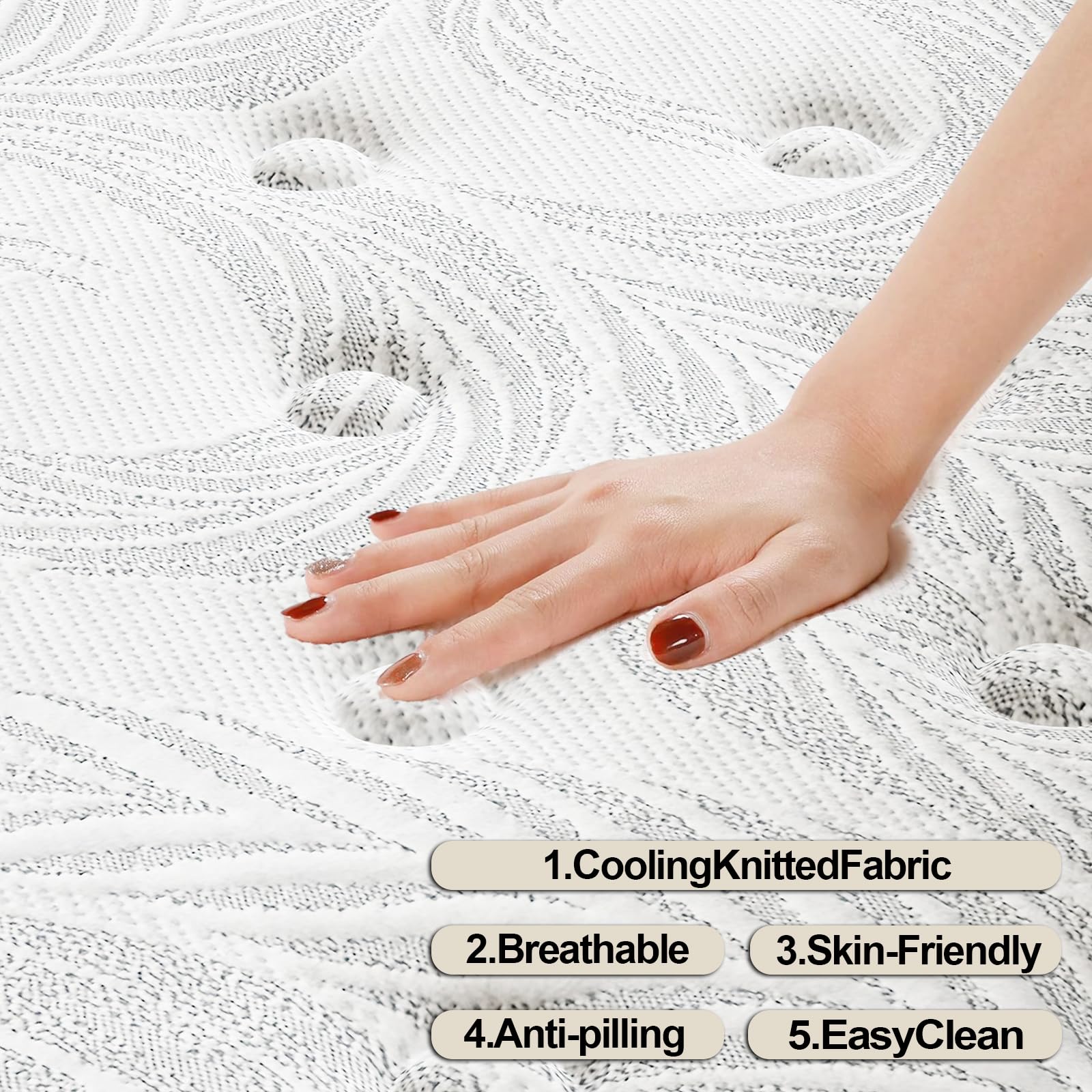 12 Inch Full Size Hybrid Mattress - Gel Memory Foam & Innerspring, CertiPUR-US Certified Medium Firm Bed - Perfect for Guest Rooms, Dorms & Small Apartments