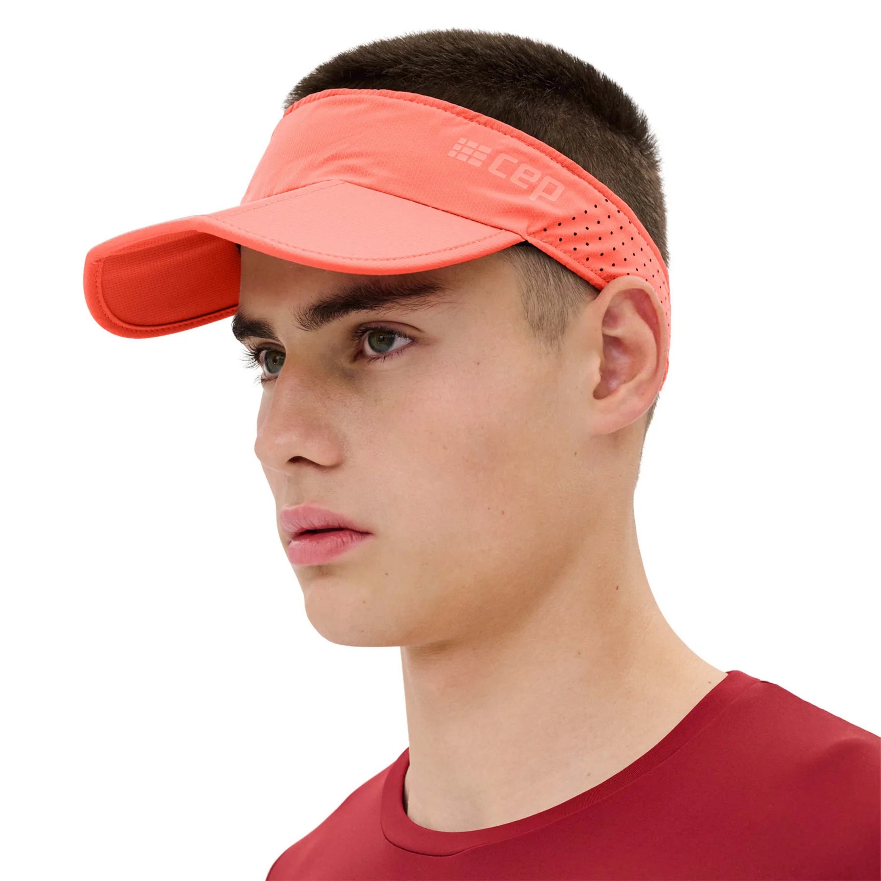CEP Unisex Running Visor - Coral | Lightweight & Breathable Sun Protection for Men & Women | Perfect for Running, Hiking, and Outdoor Sports