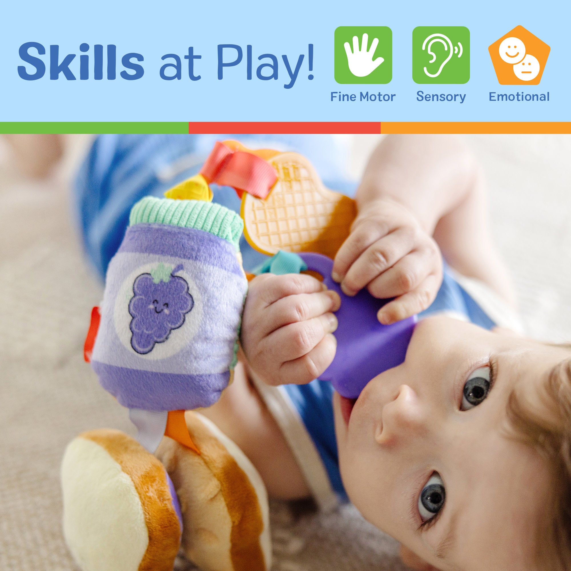 Peanut Butter & Jelly Take Along Toy for Kids - Portable Play Food Set for Pretend Play, Picnics & Travel - Fun & Educational Role-Playing Game for Toddlers & Preschoolers