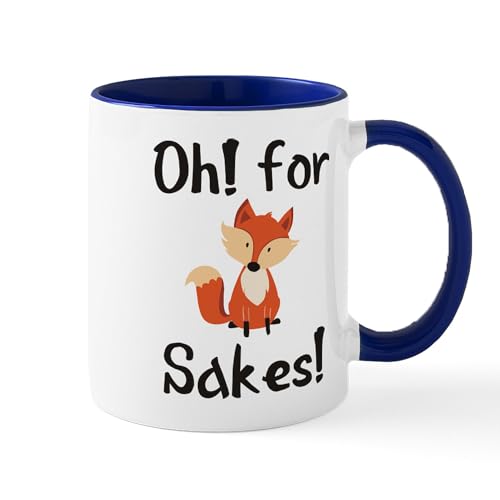 White/Navy Inside - OH! FOR FOX SAKES! Mugs