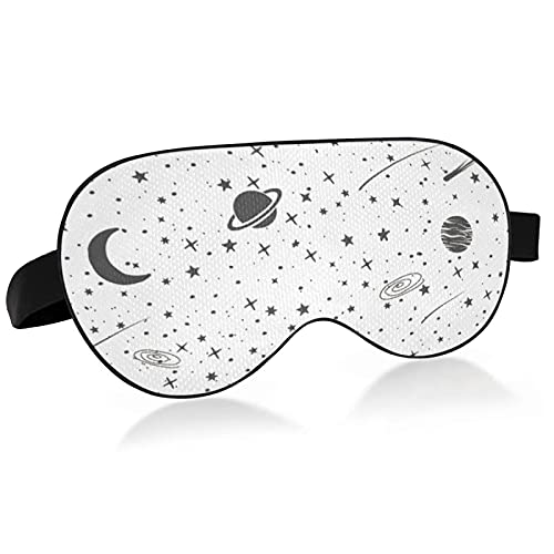 Space Moon Starry Eye Mask for Sleeping - Soft & Comfortable Sleep Mask for Women & Men - Perfect for Travel, Meditation & Nighttime Relaxation