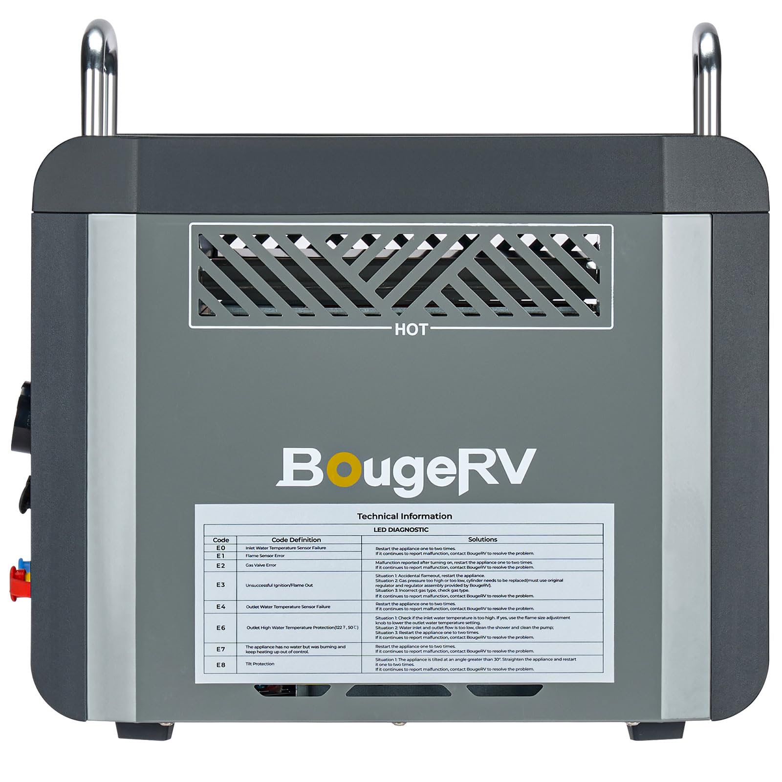 BougeRV Portable Propane Water Heater with Water Pump & Showerhead - Instant Hot Water System with Built-in Battery for Camping, RV, Outdoor Showers & Cleaning - Overheating Protection - Perfect for Off-Grid Living, Hunting Trips & Emergency Preparedness