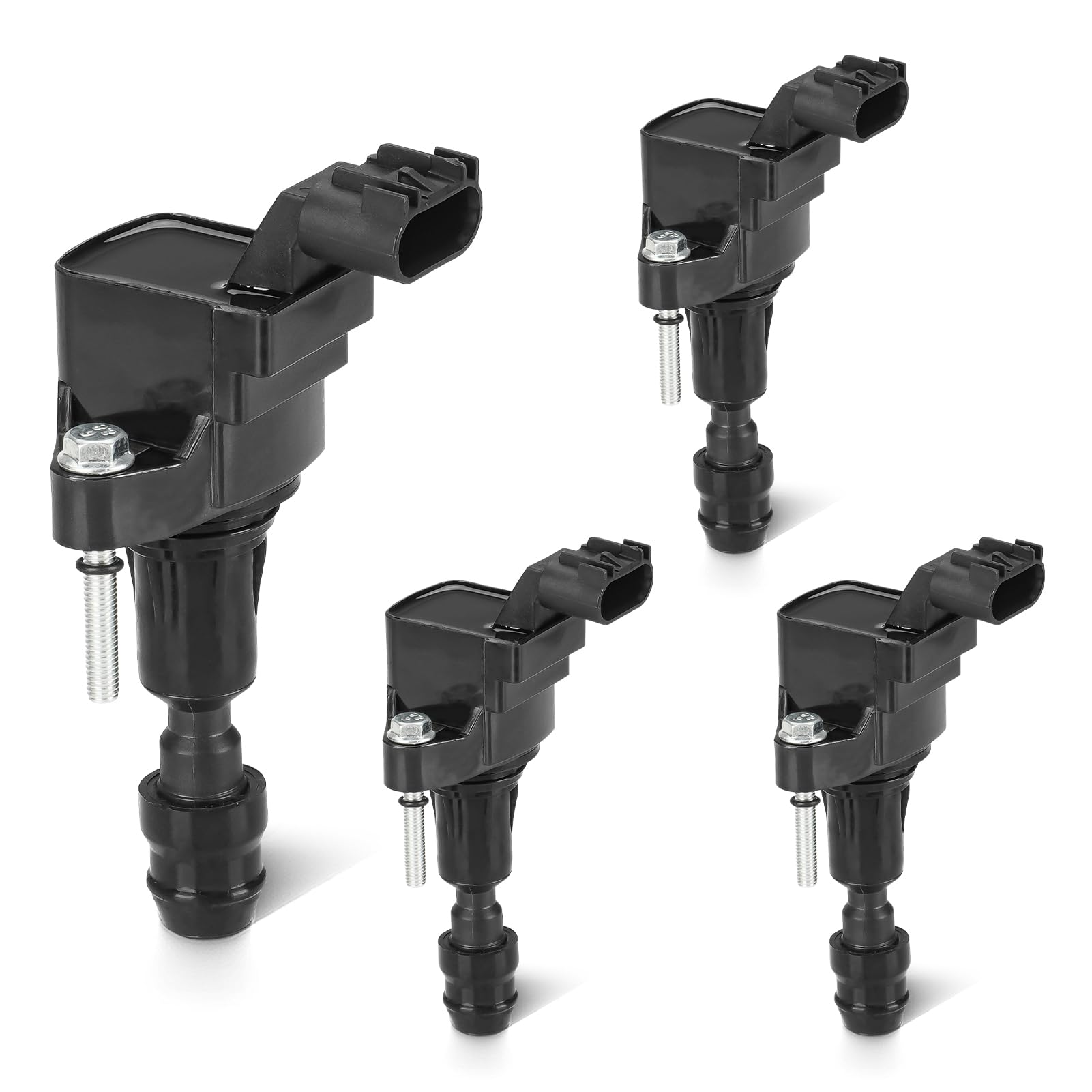 4-Pack Ignition Coil Set Compatible with Chevy Equinox 2.4L, Cobalt, HHR, Malibu, Buick LaCrosse, Regal, Verano, GMC Terrain - Replaces UF491, C1552 - Perfect for Engine Performance & Smooth Driving