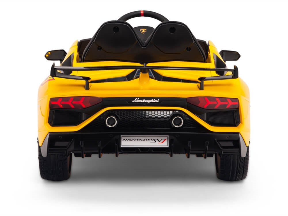 12V Lamborghini Aventador SVJ Kids Ride-On Car with Parent Remote Control - Yellow Electric Toy Car for Boys & Girls - Birthday Gift, Outdoor & Indoor Play