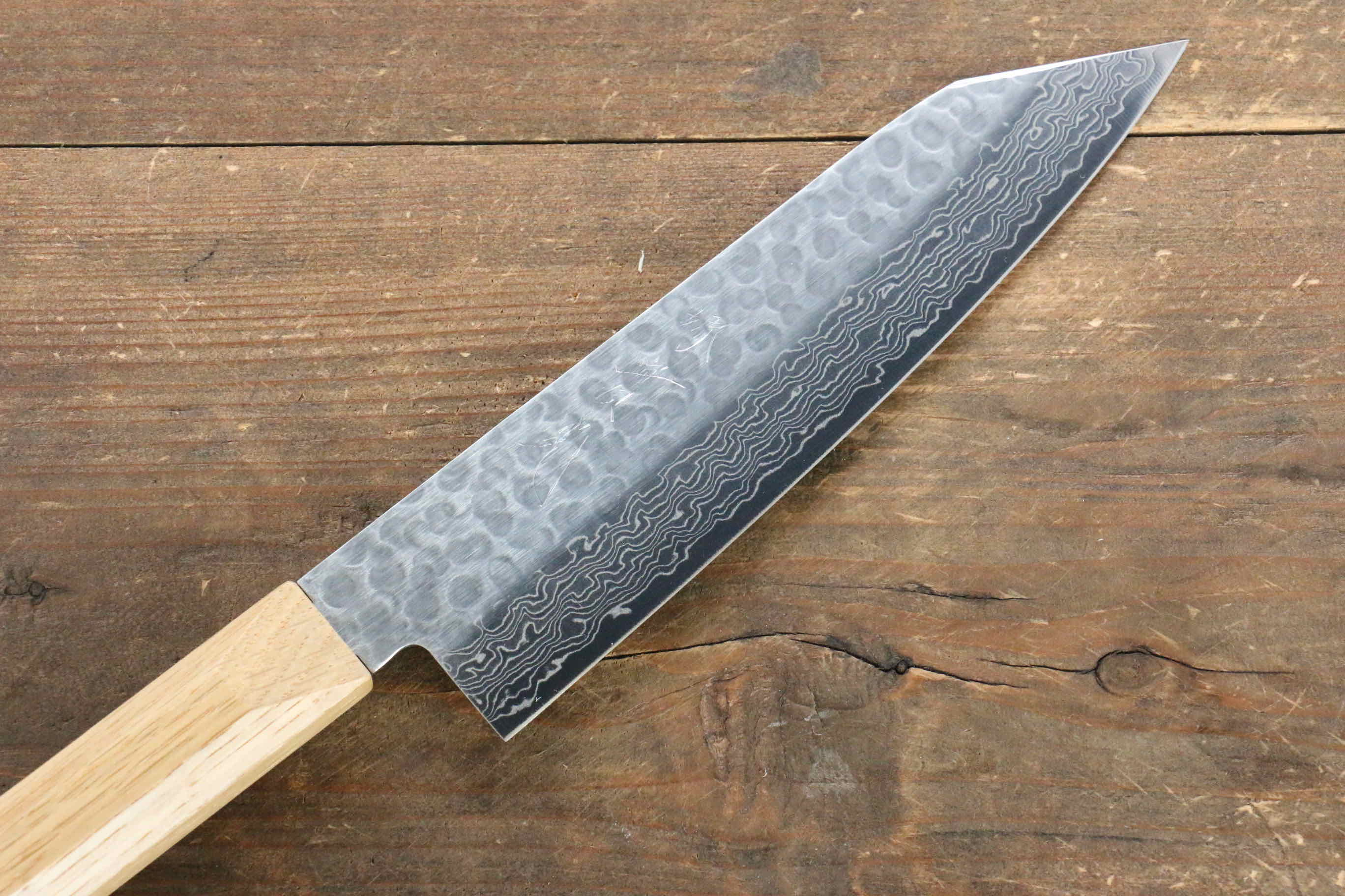 Premium Jikko VG10 17-Layer Damascus Santoku Knife 170mm with Oak Handle - Perfect for Slicing, Dicing & Chopping Vegetables, Fruits & Meat in Professional & Home Kitchens