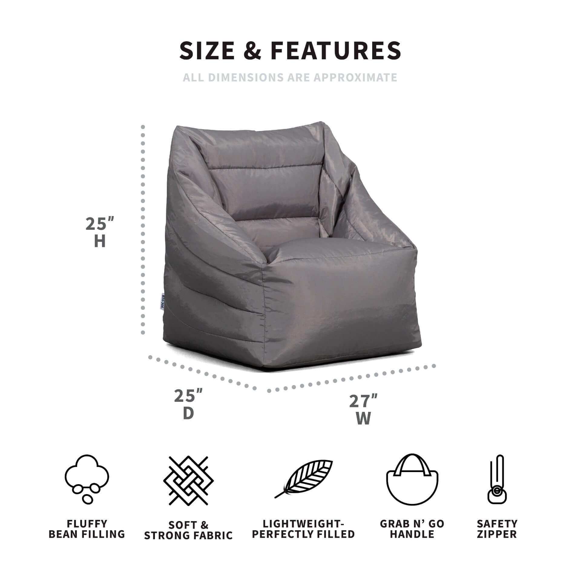 Aurora Recliner with Ottoman - Modern Comfortable Living Room Chair for Relaxing, Reading & Watching TV