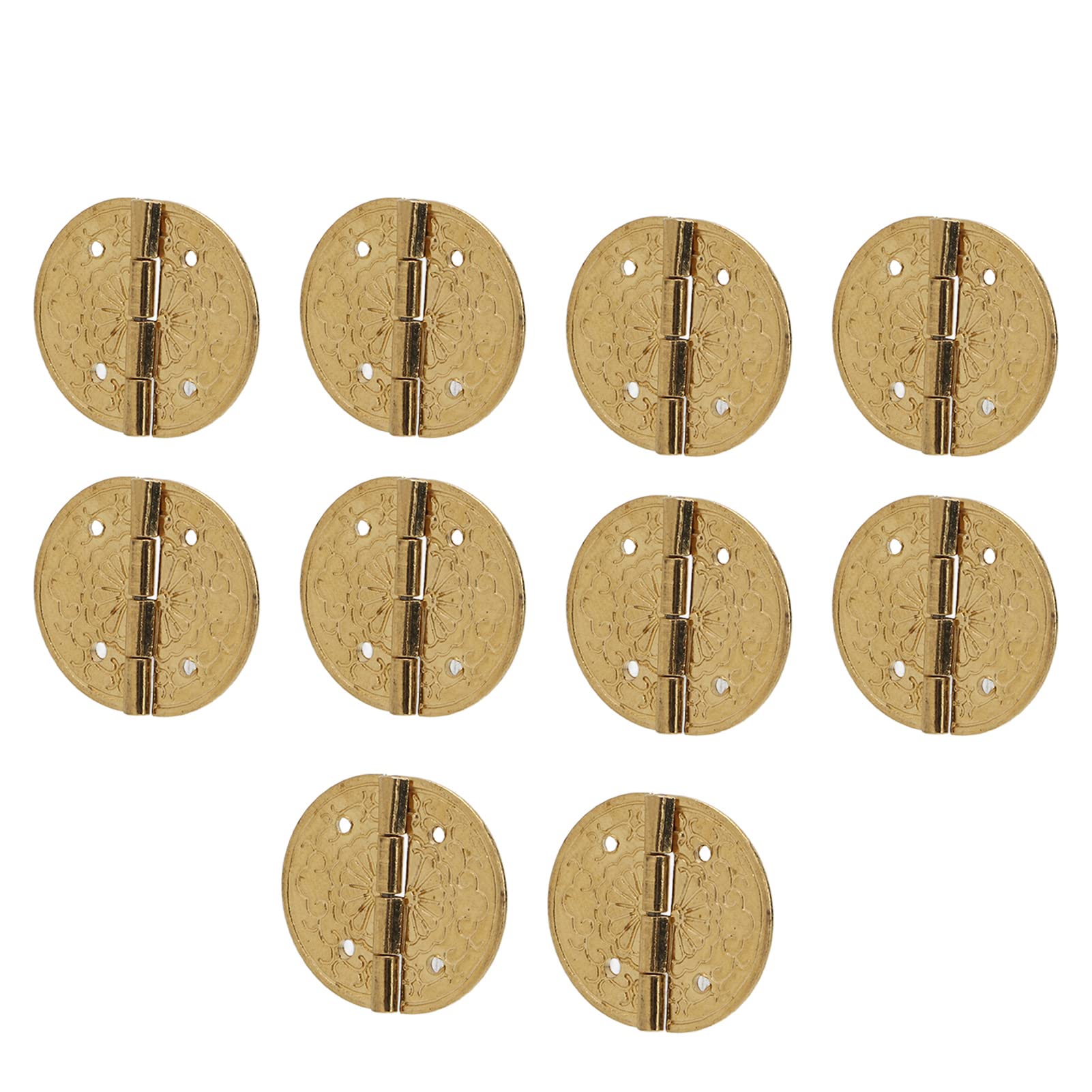 FastUU Mini Antique Brass Hinges - Small Exquisite Retro Hinges for Wooden Jewelry Boxes, Cabinets & DIY Crafts | Vintage Style Decorative Hardware for Home Decor Projects