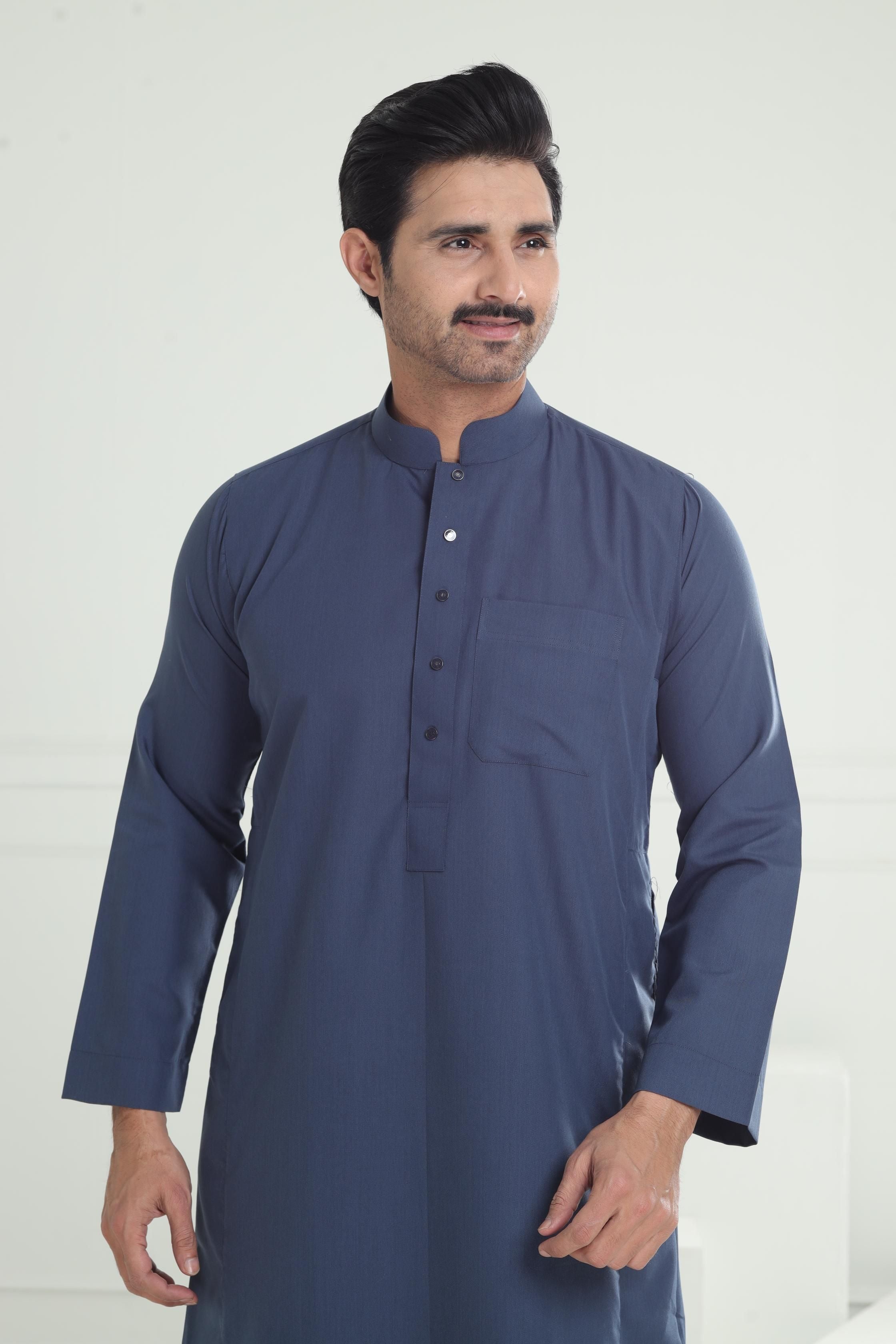 Premium Blended Blue Jubba Jiah - Stylish and Comfortable Islamic Prayer Dress for Women - Perfect for Daily Prayers, Mosque Visits, and Special Religious Occasions