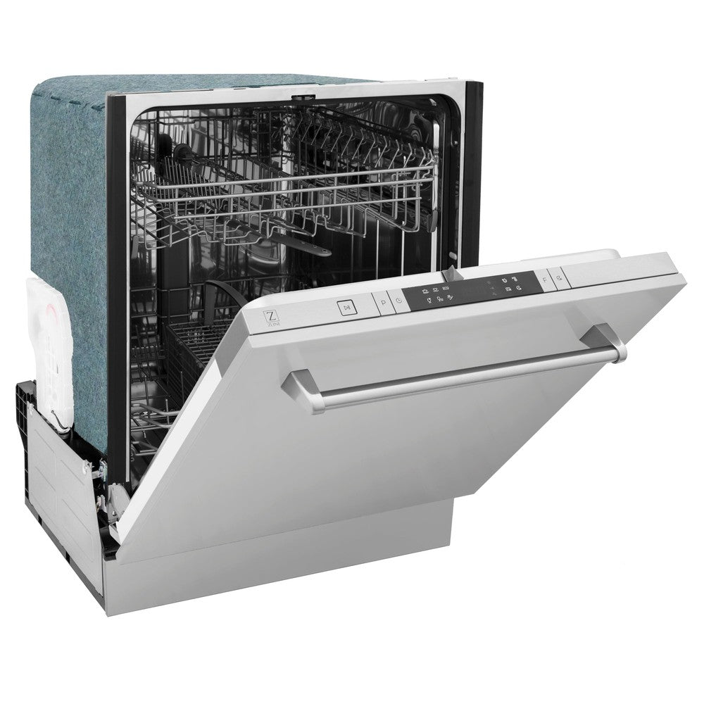ZLINE 48-inch Stainless Steel Dual Fuel Range Kitchen Package with Convertible Range Hood & Dishwasher (3KP RARH48 DW) - Perfect for Modern Home Chefs & Open Concept Kitchens