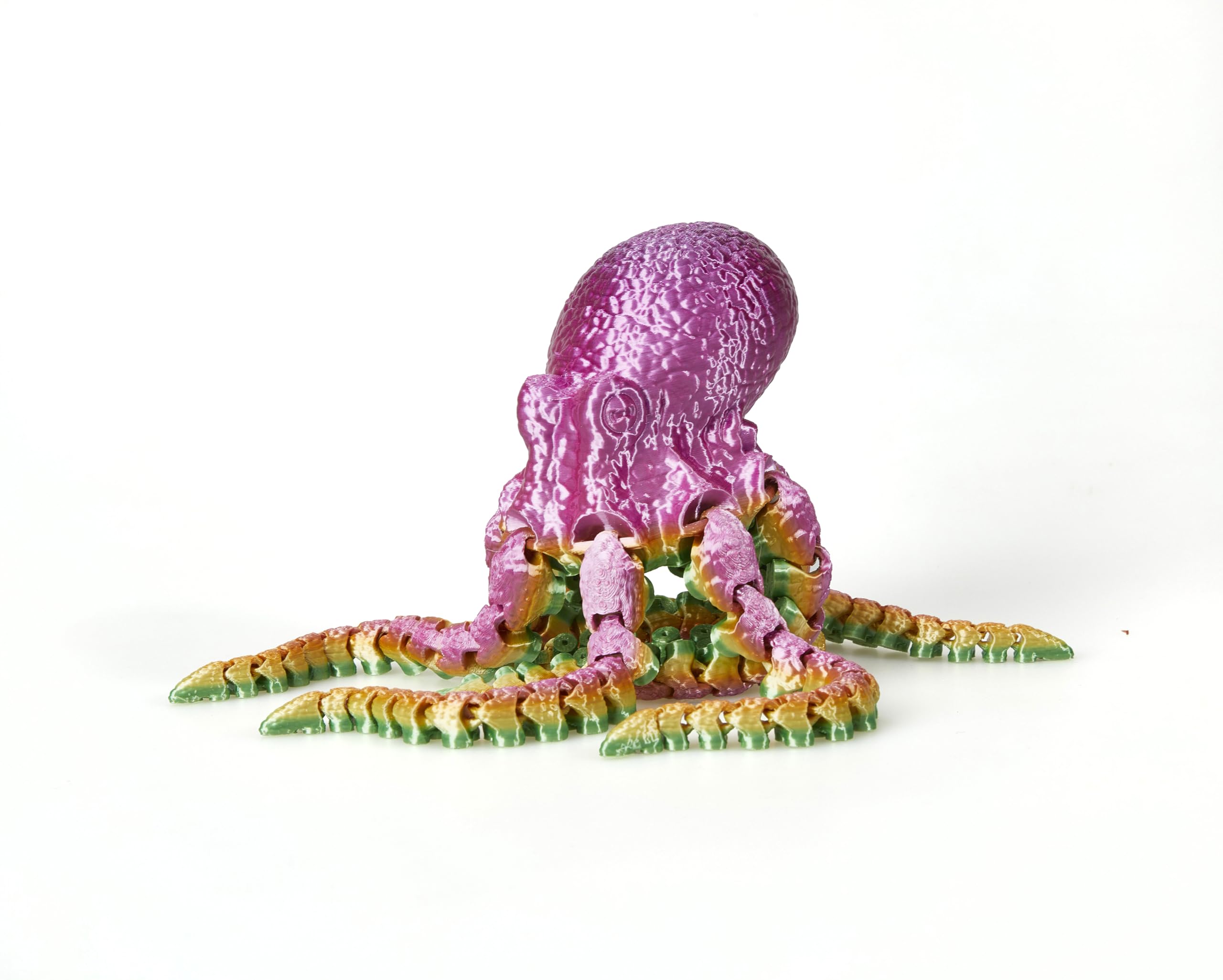 3D Octopus Shaped Plastic Toys for Kids & Adults - Large Rainbow Sea Animal Party Favors, Home Decor & Playtime Fun (TP-001) | Perfect for Birthday Parties, Ocean-Themed Decorations & Sensory Play