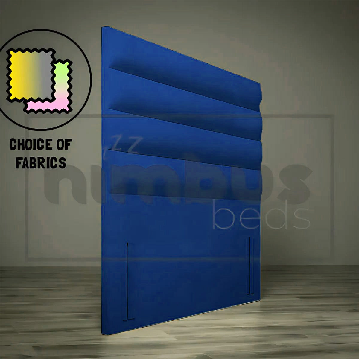 Modern Floor Standing Horizontal Tube Headboard - Stylish Bed Frame for Bedroom Decor | Perfect for Contemporary, Industrial & Loft Style Homes