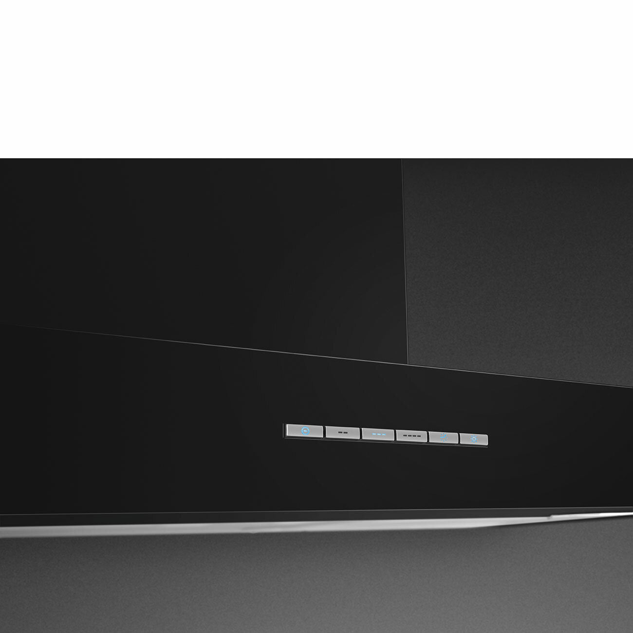 Smeg 90cm Wall Mount Range Hood | Gloss Black Canopy Extractor | KBTAU900NE | Perfect for Modern Kitchens & Open-Plan Living Spaces
