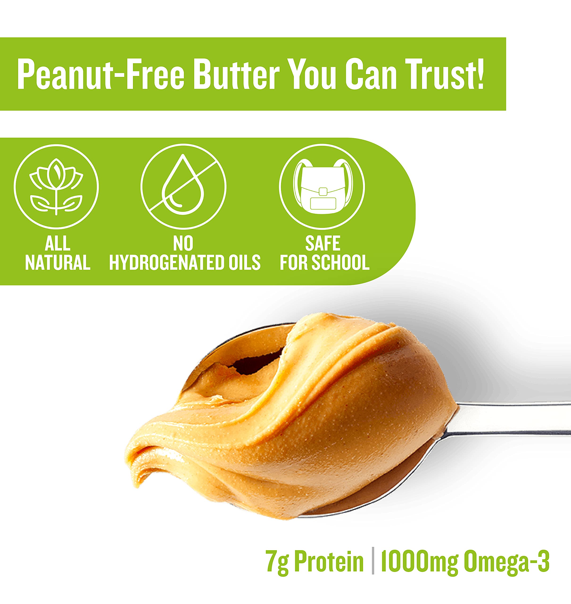 WOWBUTTER Crunchy Soy Butter Spread - Peanut Free, Tree Nut Free, Vegan, Gluten Free, Non-GMO - 1.1lb (Pack of 6) - Perfect for Sandwiches, Baking & Healthy Snacks