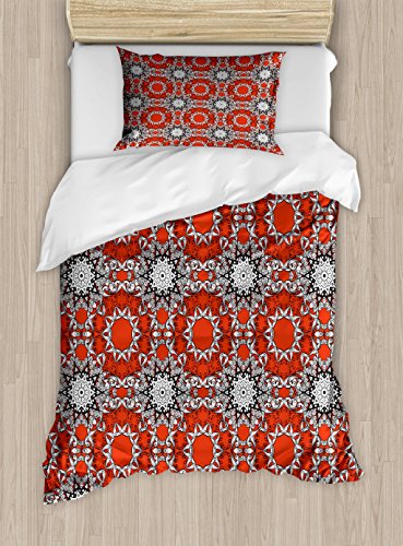 Orange White and Black