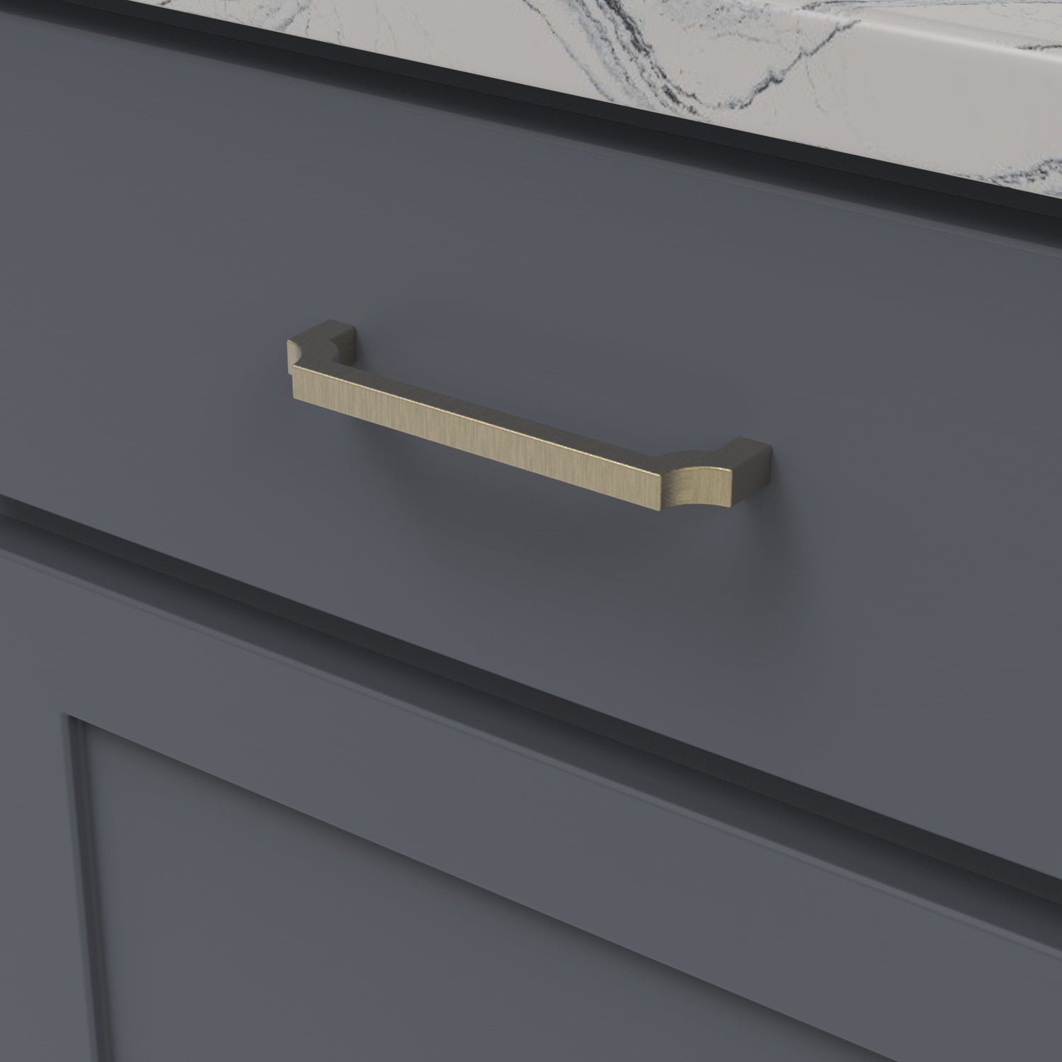 Monarch Pull 5 1/16 Inch (128mm) Center to Center Champagne Bronze Cabinet Handle - Perfect for Kitchen Cabinets, Drawers & Furniture Hardware