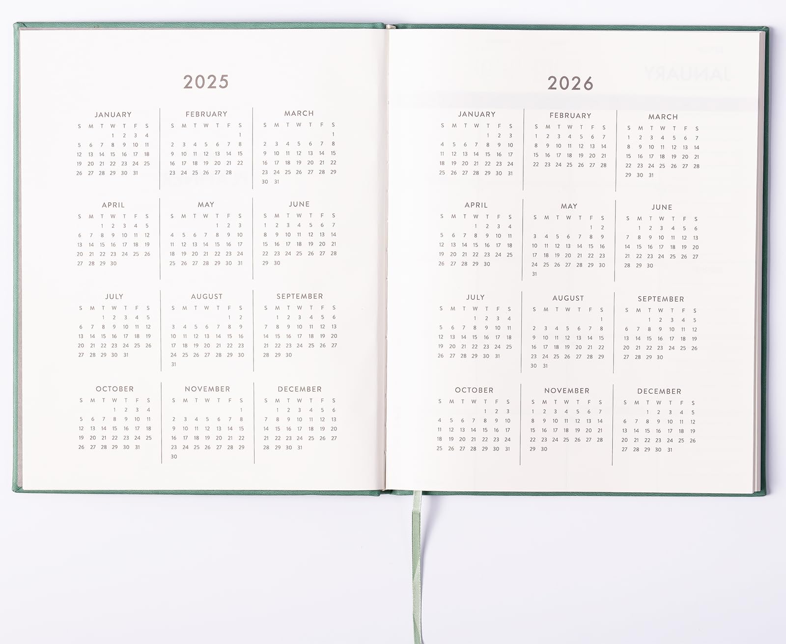 Eccolo 2025 Large Agenda Planner - 12 Month Weekly & Monthly Organizer with Habit & Gratitude Tracker, Hardcover 8x10