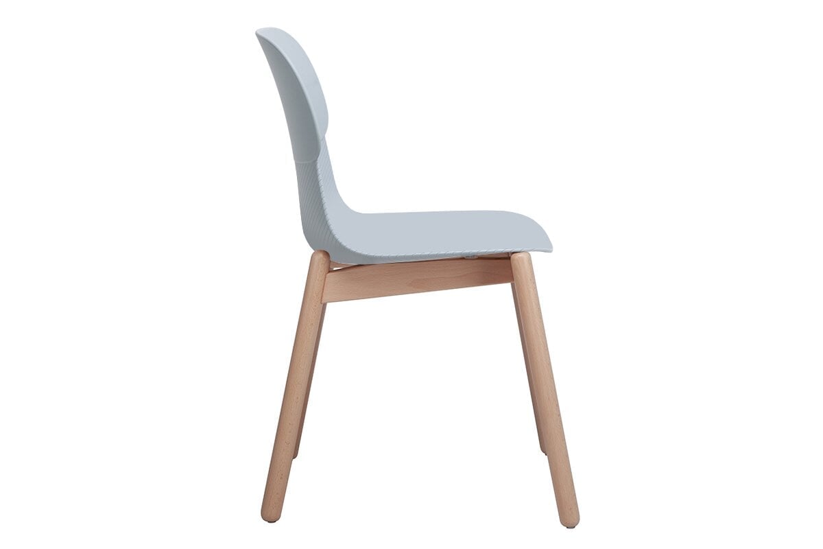 Durable Sammy Plastic Chair with Sturdy Wooden Legs - Perfect for Indoor, Outdoor, Patio, Garden, and Poolside Use