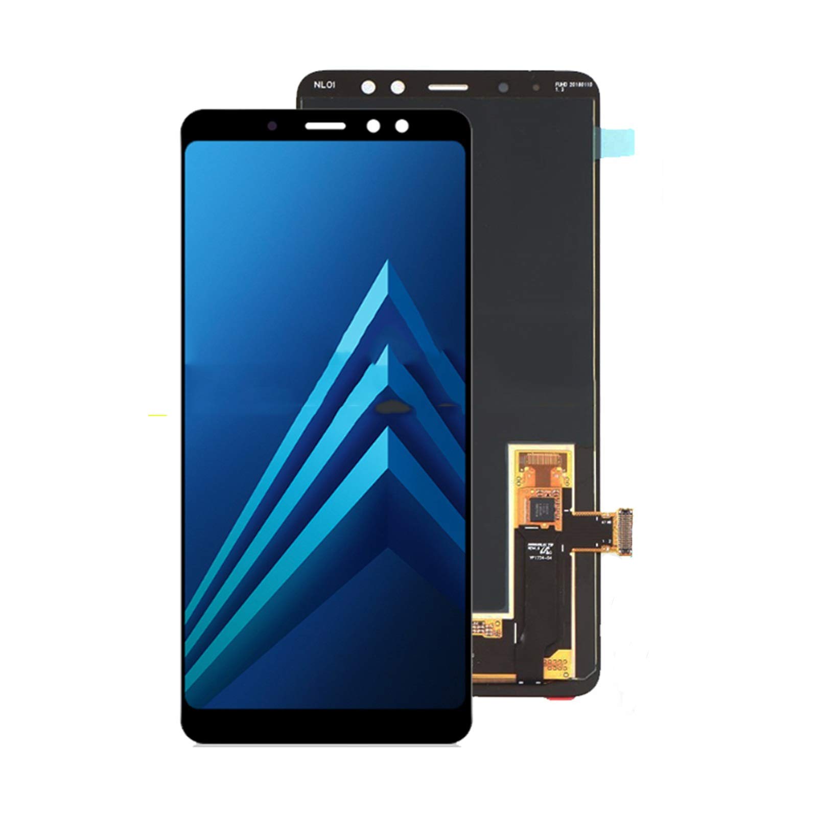 Original Black LCD Screen AMOLED Display Replacement for Samsung Galaxy A8 Plus 2018 A730 - Touch Screen Digitizer with Speaker - Perfect for DIY Phone Repair & Screen Replacement