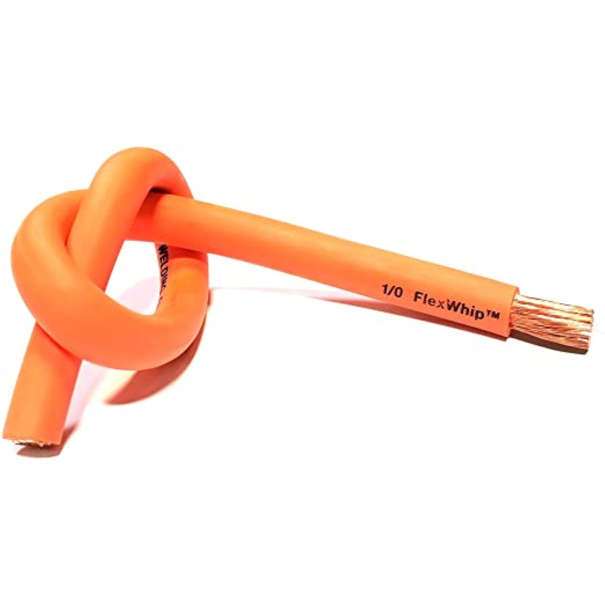 **High-Quality 1/0 Gauge FlexWhip Orange Welding Cable - 50ft (CAB1/0UF 50) - Durable & Flexible for Automotive, Marine & Industrial Applications**
