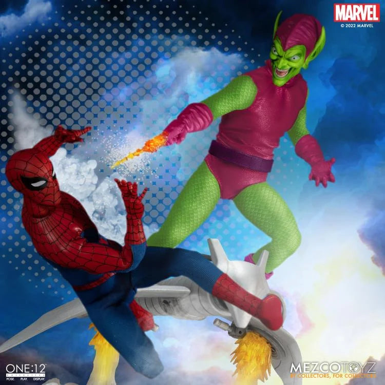 Mezco One:12 Collective Green Goblin Action Figure - Premium 6-Inch Marvel Collectible for Display & Role Play - Perfect for Comic Fans & Collectors