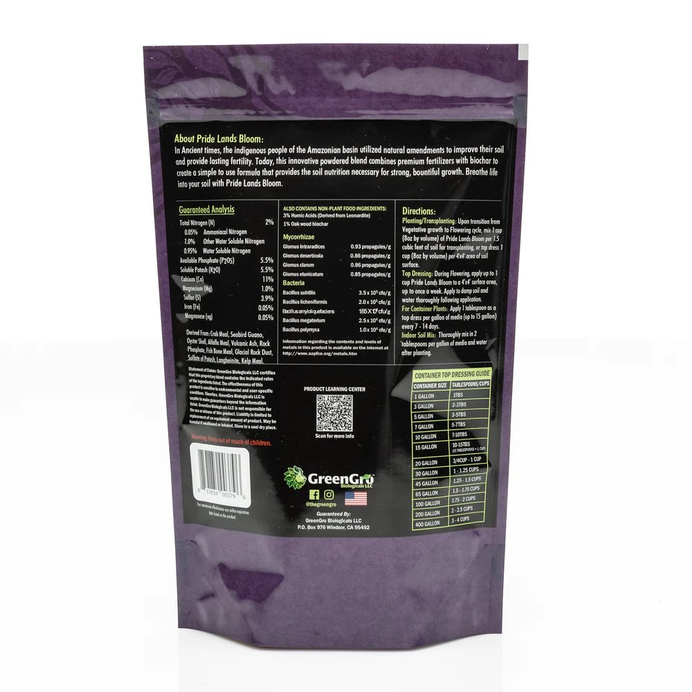 GreenGro Pride Lands Bloom Fertilizer (2 Pack, 5.5oz) - Organic Plant Food for Indoor & Outdoor Flowers, Vegetables, and Houseplants | Perfect for Gardening, Lawn Care, and Hydroponics