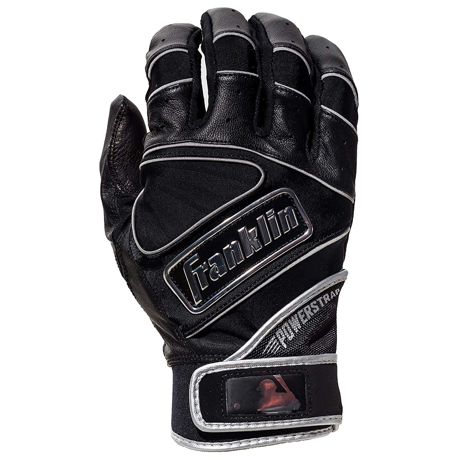 Franklin Powerstrap Chrome Adult Batting Gloves - Baseball & Softball Training Gloves for Men & Women - Perfect for Hitting, Fielding & Practice Sessions