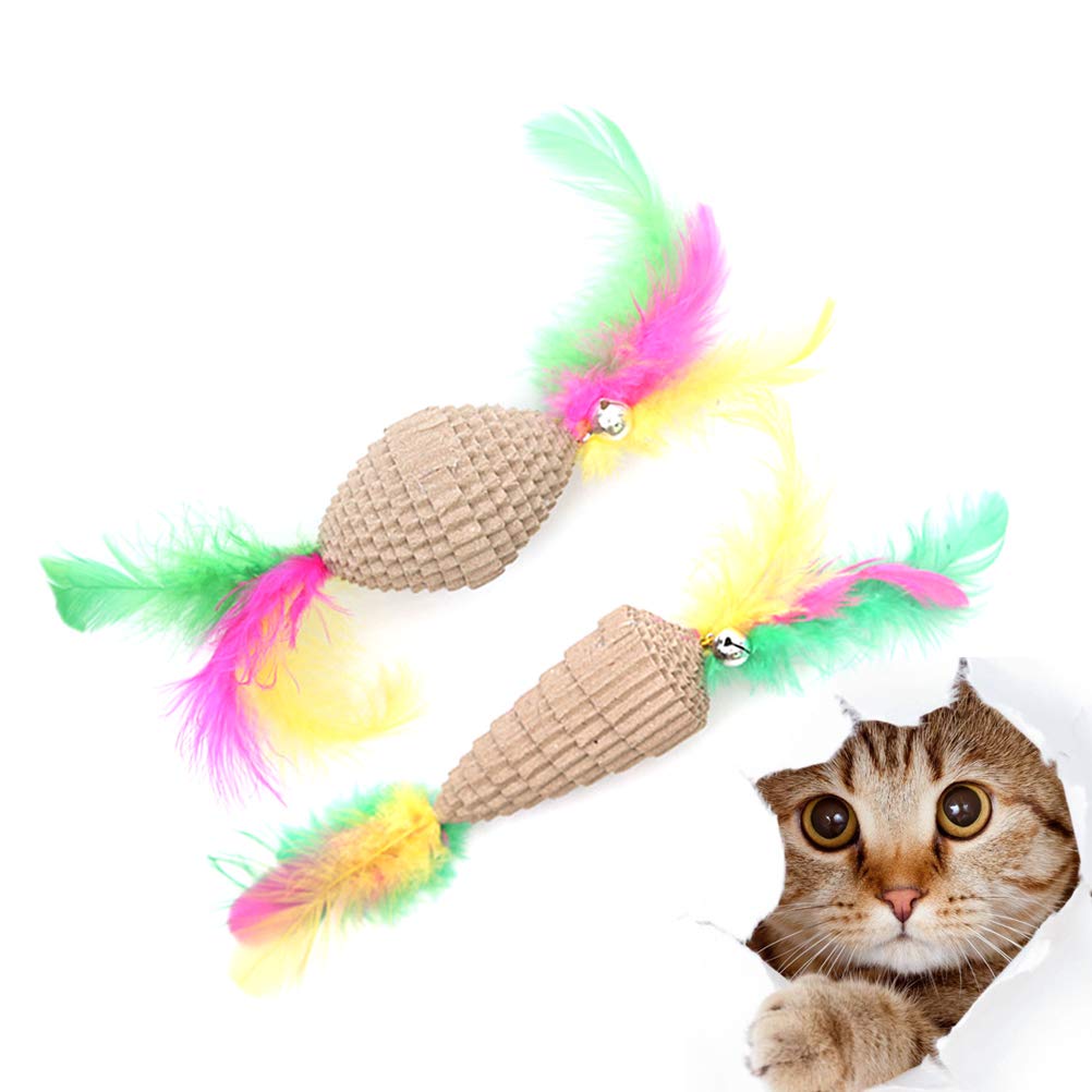 2PCS Interactive Cat Toys with Bell - Fun Wand & Exercise Toy for Small Dogs & Puppies - Perfect for Playtime, Training & Bonding with Your Pet