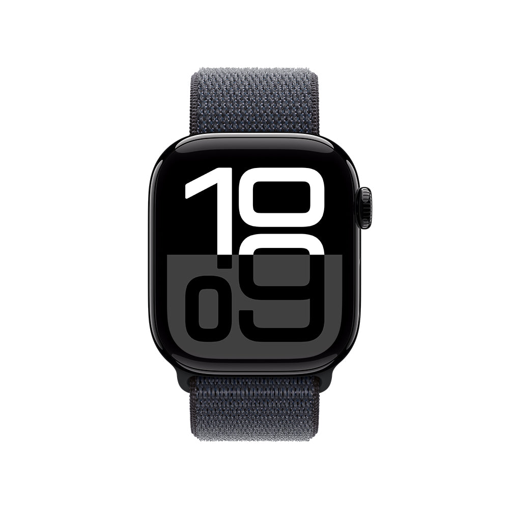 Apple Watch Series 10 GPS 42mm - Black Aluminum Case with Sport Loop Band - Perfect for Fitness Tracking & Everyday Wear
