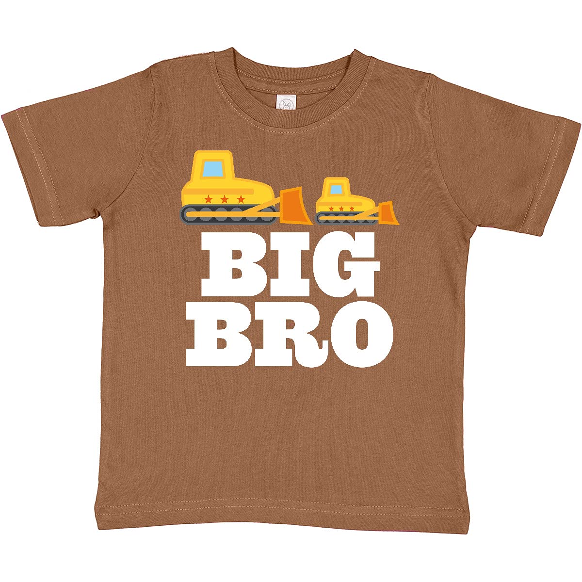 Inktastic Big Bro Bulldozer Construction Graphic T-Shirt for Toddler Boys | Cute Sibling Outfit for Playdates & Construction Theme Birthday Parties