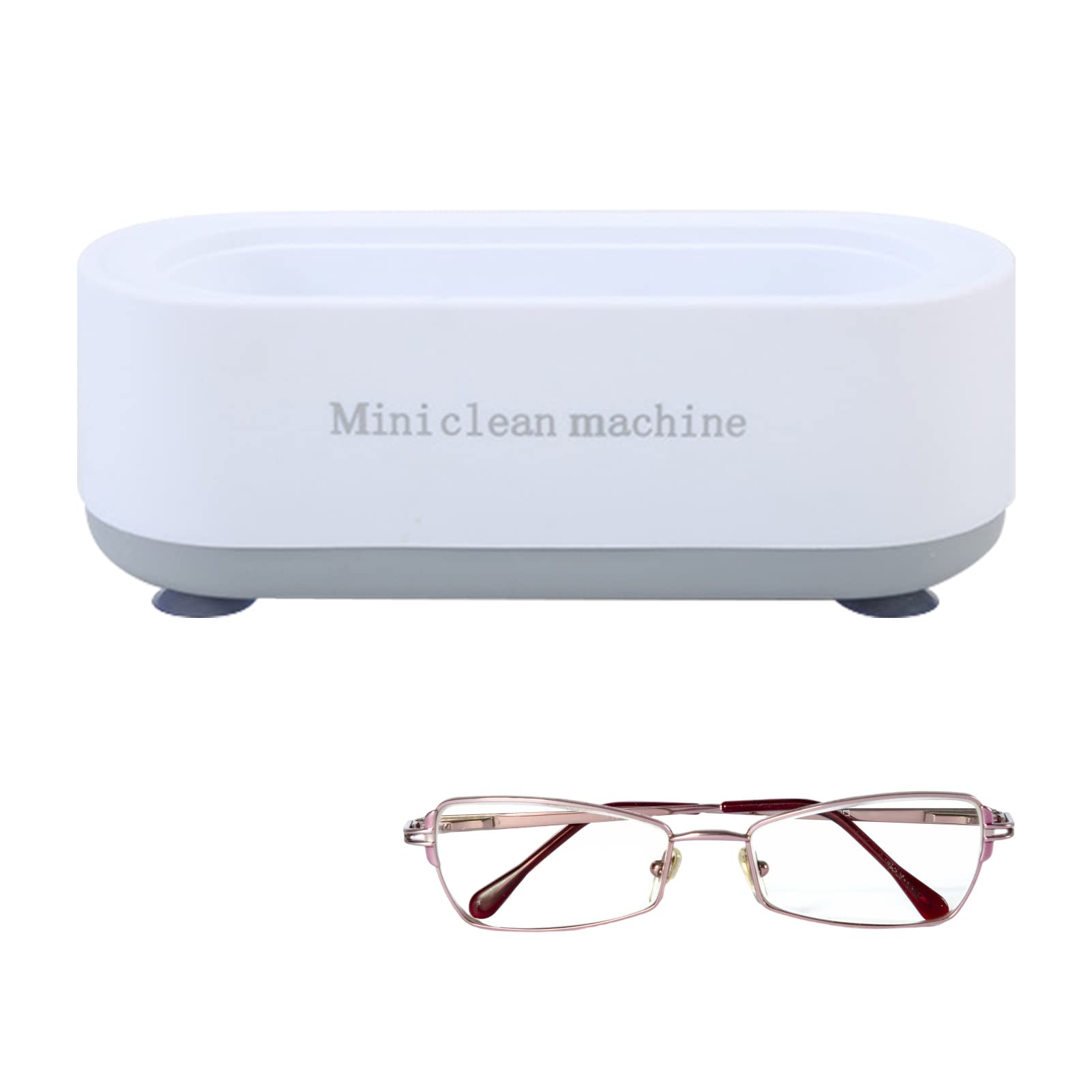 EMVANV Ultrasonic Cleaner for Jewelry, Eyeglasses & Watches - High Frequency Vibration Cleaning Machine for Home Use (White) | Perfect for Cleaning Rings, Necklaces, Glasses & Small Household Items