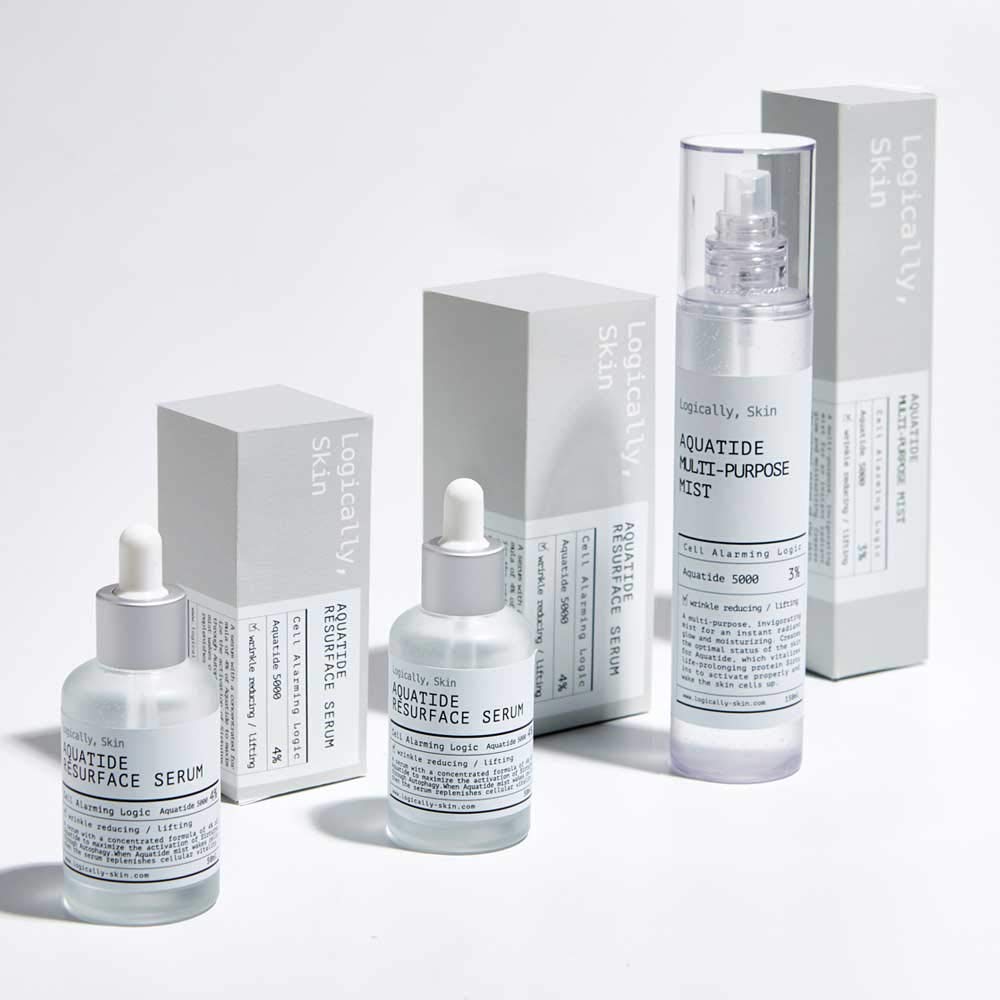 Logically Skin Aquatide Resurface Serum 50ml - Korean Facial Serum with Hyaluronic Acid for Deep Hydration & Skin Renewal | Anti-Aging, Brightening & Wrinkle Reduction | Perfect for Night Routine & Dry Skin Care