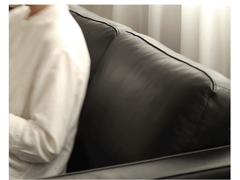 Premium Italian Genuine Leather First Layer Cowhide Straight Sofa - Elegant & Durable Living Room Furniture for Modern Home Decor