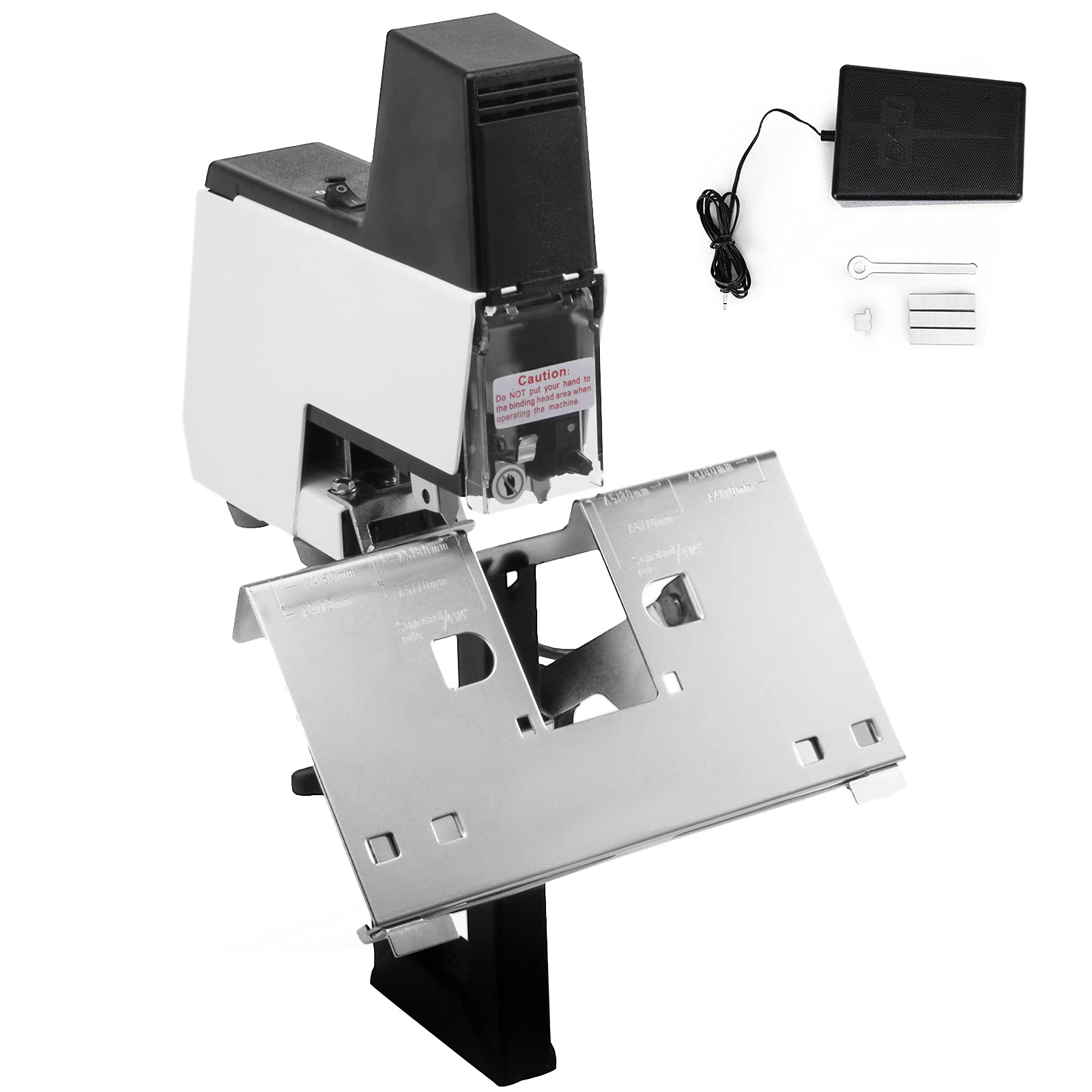 VEVOR Electric Stapler Rapid 106 - Automatic Saddle Binding Machine for Heavy Duty Flat & Book Binding (2-50 Sheets, 110V, Black) | Perfect for Office, School, and Professional Document Binding
