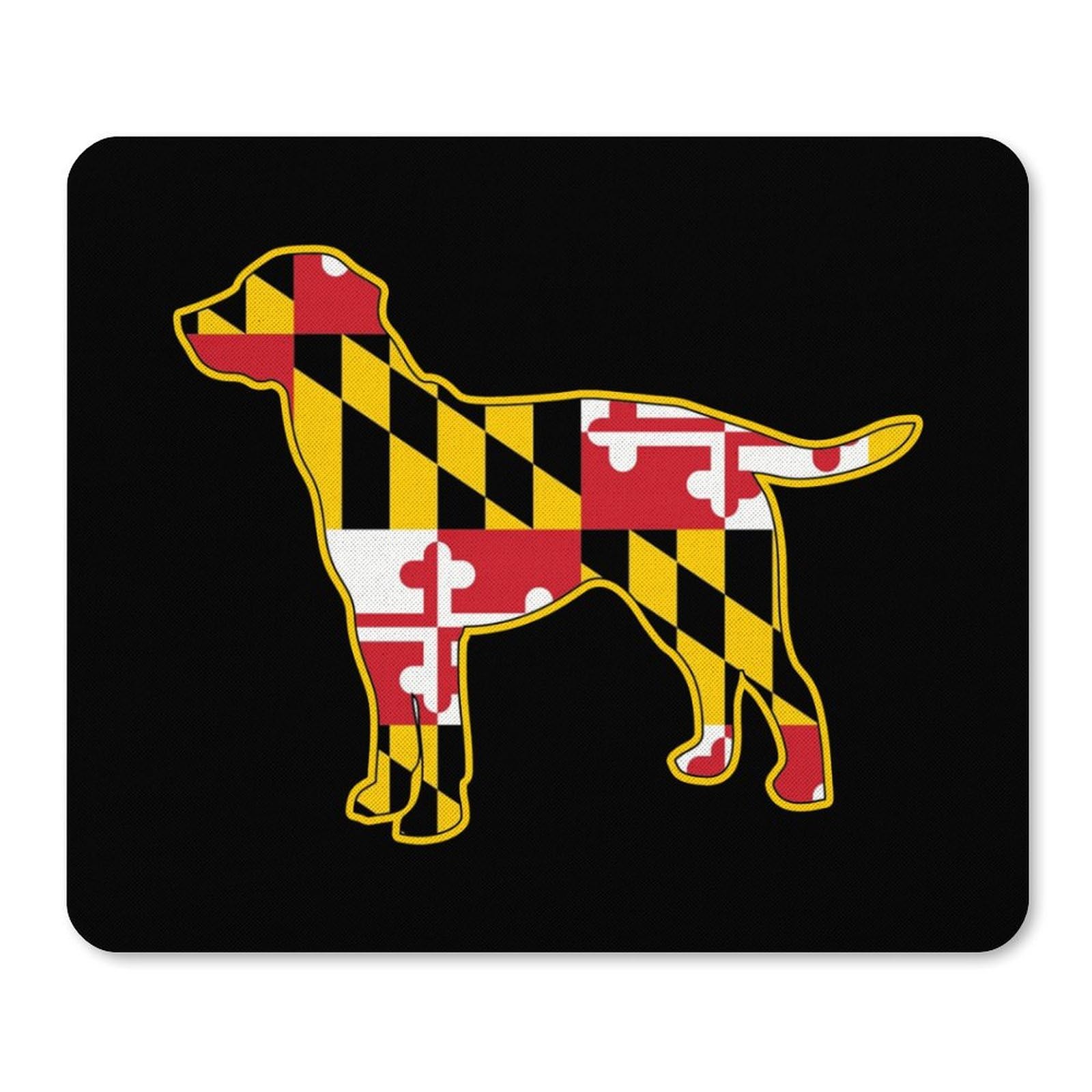 Golden Retriever Dog with Maryland Flag Durable Non-Slip Mouse Pad - Waterproof Gaming Mouse Mat for Home & Office - Perfect for PC, Laptop, Workstation & Gaming Setup