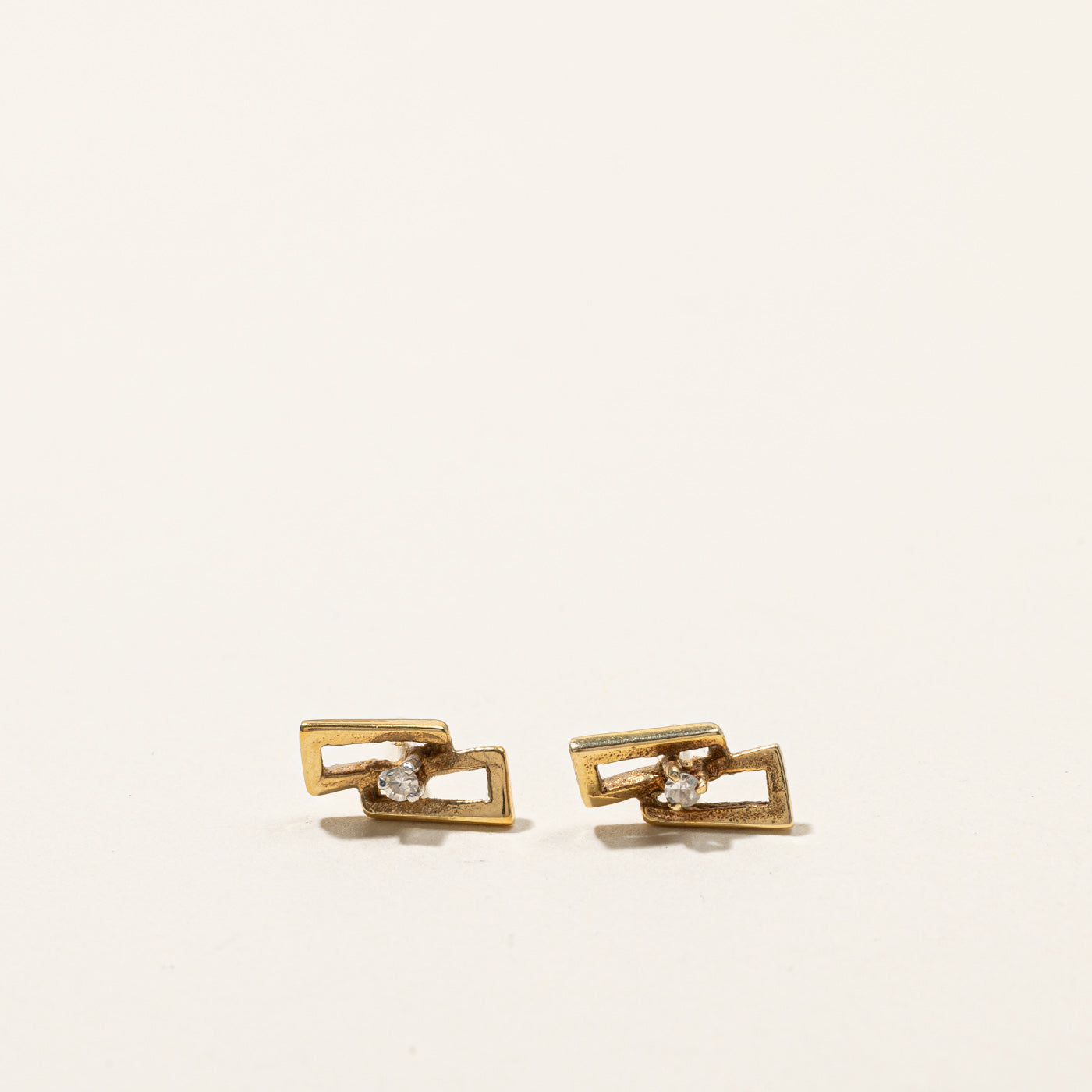 0.02ctw Diamond Textured Stud Earrings for Women - Hypoallergenic 14K Gold Plated Earrings for Daily Wear, Gift Giving & Special Occasions