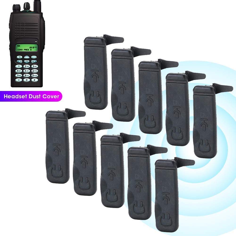 10Pcs Black Silicone Dustproof Covers for EP450 Headset Jack - Durable Two-Way Radio Accessories - Perfect for Motorola Walkie Talkies, Outdoor Adventures & Workplace Communication
