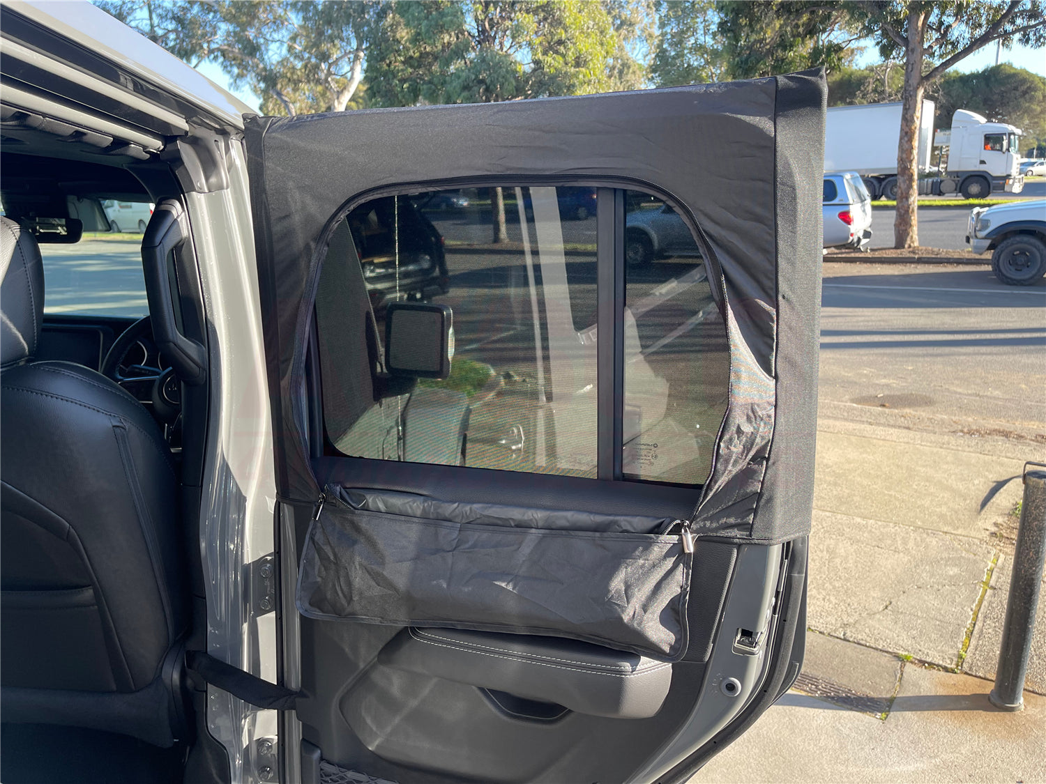 Jeep Wrangler JL Sun Shade (2018-Present) - UV Protection Car Window Sox for Heat & Glare Reduction - Perfect for Off-Roading, Camping & Summer Driving