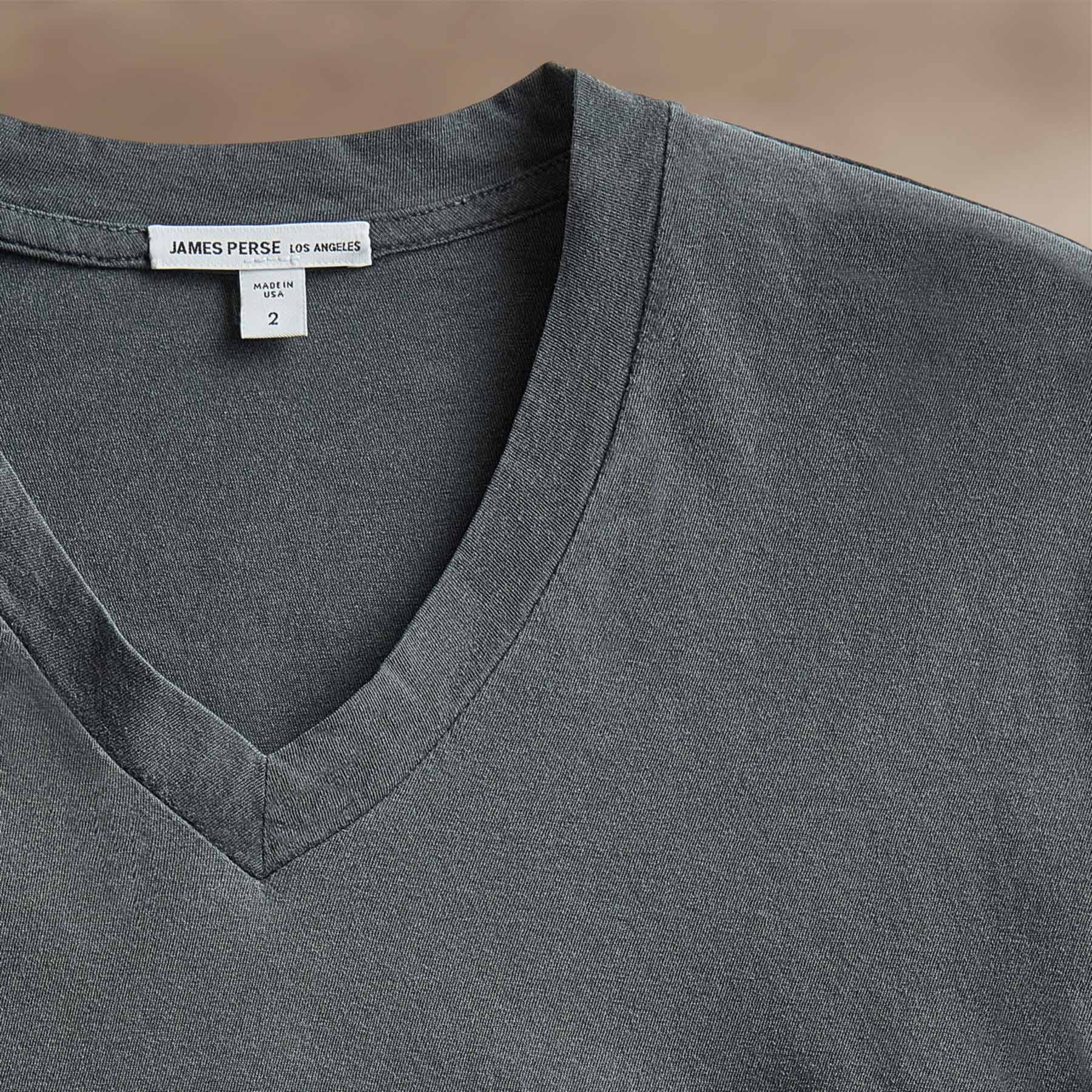 Short Sleeve V-Neck T-Shirt for Men - Soft Cotton Asphalt Gray Tee | Casual Wear, Gym, Everyday Outfits