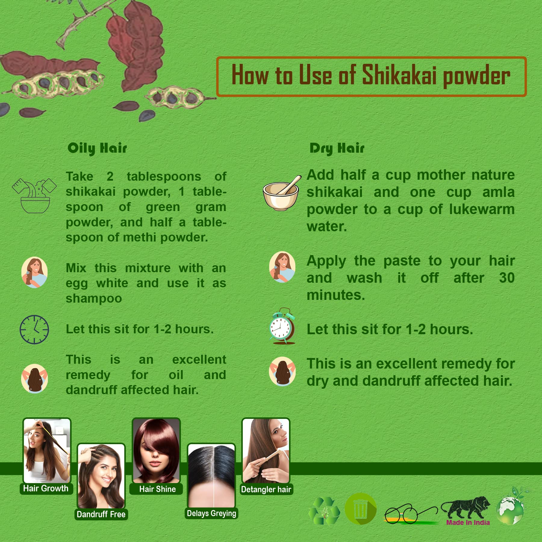Organic Amla Powder, Wild Turmeric Powder, Shikakai Powder, Multani Mitti Clay & Neem Powder Combo Pack (5 x 500g) - Natural Ayurvedic Skincare & Haircare Treatment for Glowing Skin & Healthy Hair - DIY Face Masks, Hair Growth Remedies & Holistic Beauty Rituals
