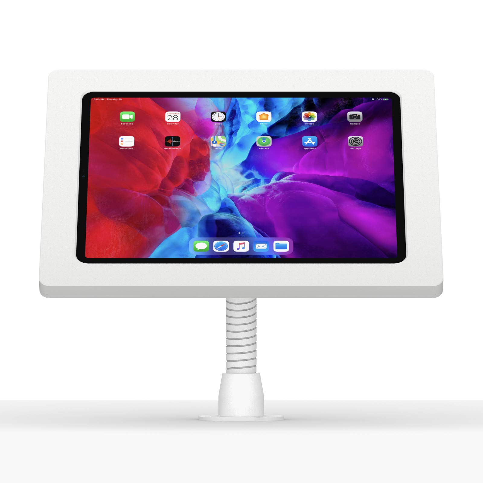 VidaMount White iPad Mount Enclosure - Flexible Desk & Wall Mounting System for iPad Air 13