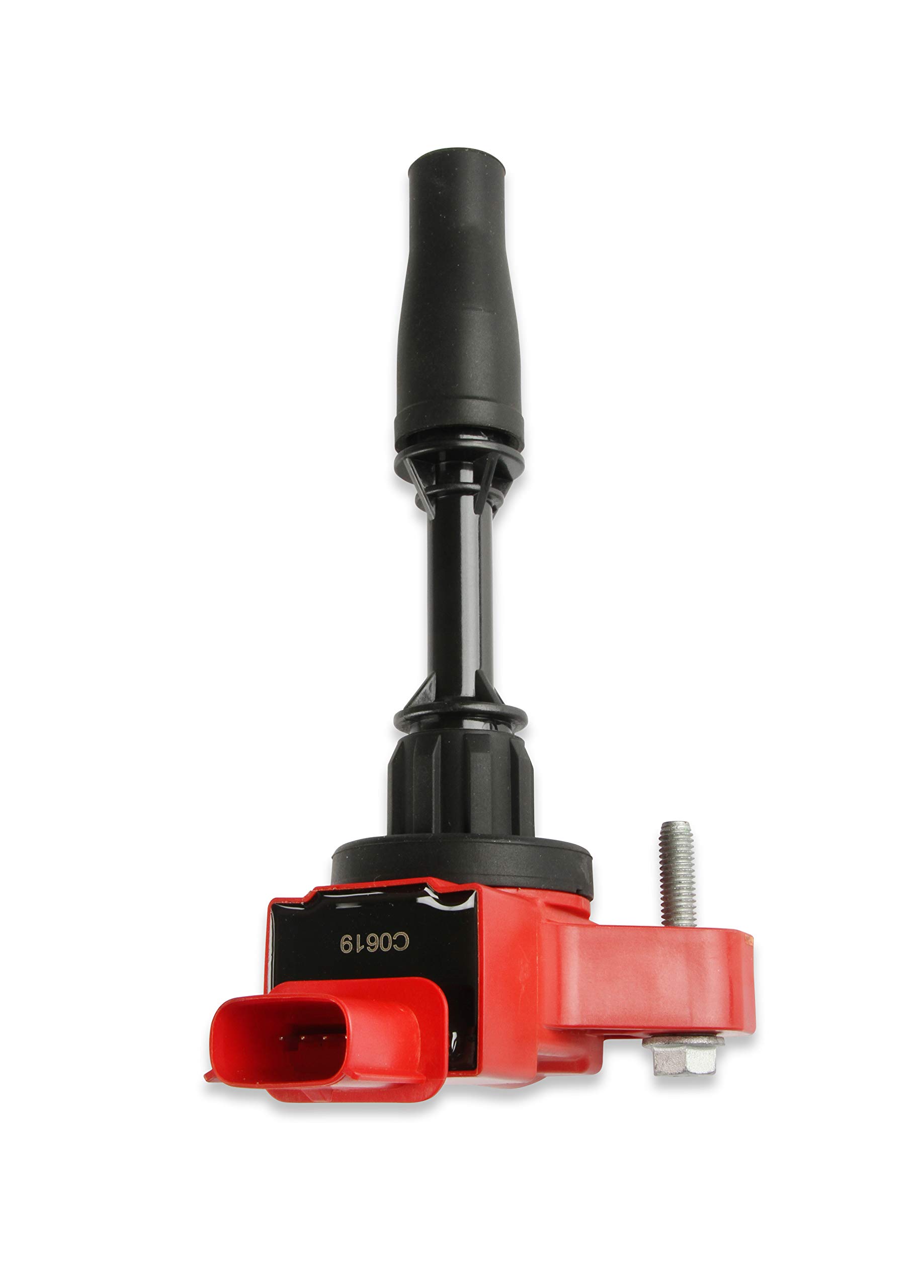 MSD 8238 High Performance Ignition Coil - Red - Compatible with Ford, Chevy, Dodge - Perfect for Engine Upgrades & Racing Applications