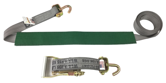 2-Pack 11' Diamond Weave 3-Point Ratchet Wheel Straps with 2' Low Profile Grip Sleeve (Swivel J Hook) - Heavy Duty Tie Downs for Trucks, Trailers & Off-Road Vehicles